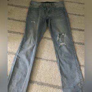 Express Jeans Skinny Mid Rise light wash distressed jeans Size 8R